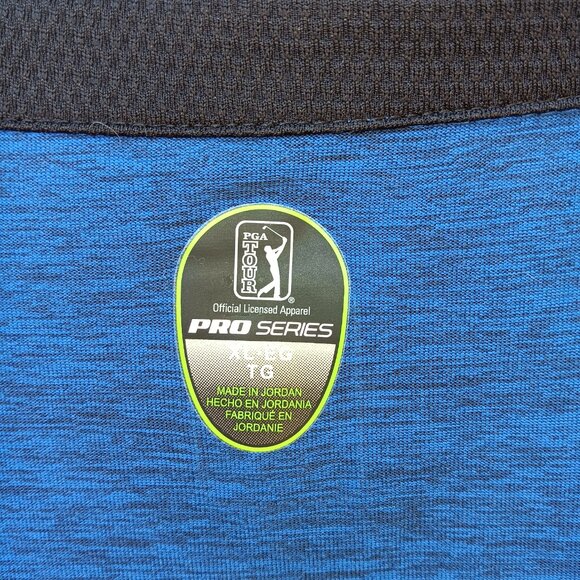 PGA Tour Pro Series Mens XL Blue Golf 1/4 Zip Pullover Long Sleeve Performance - Picture 5 of 5